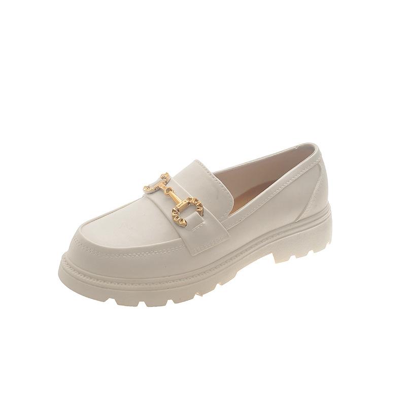 Women's Loafers Shoes Autumn Platform Sole British Style Fashionable Outdoor Slip-On Single Shoes Thick Sole Korean Style