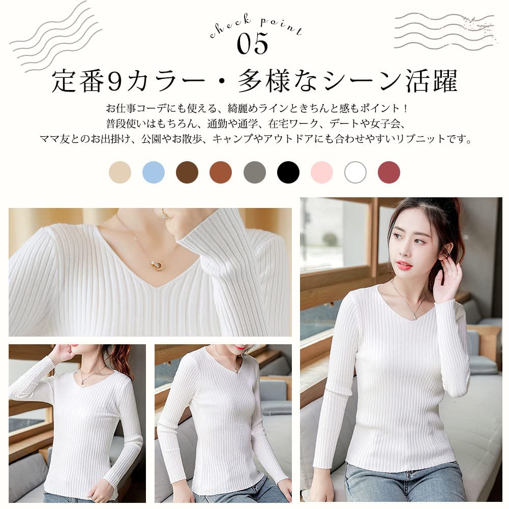 PALAME Ribbed Knit This Lightweight Knit Sweater Features a Shallow for a Sophisticated It Flatters Your Collarbones and Is Perfect for Its Highly