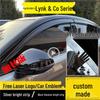 Lynk & Co All-Black Window Rain and Sun Visors for New Energy Vehicles.