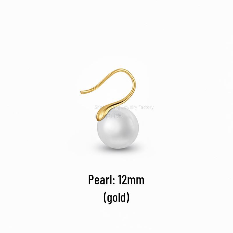 Elegant Swan Faux Pearl Stud Earrings: Luxury High-End Women s Niche Design with High Heel Hooks.