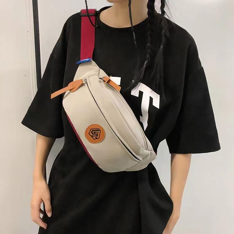Unisex Large Capacity Crossbody Chest Bag Casual Nylon Sling Bag Adjustable Waist Pack Travel Sports Shoulder Fanny Pack