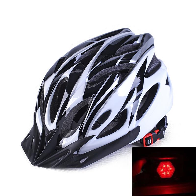 Bicycle helmet with tail lights, bicycle riding, mountain road bike helmet, integrated cycling cap