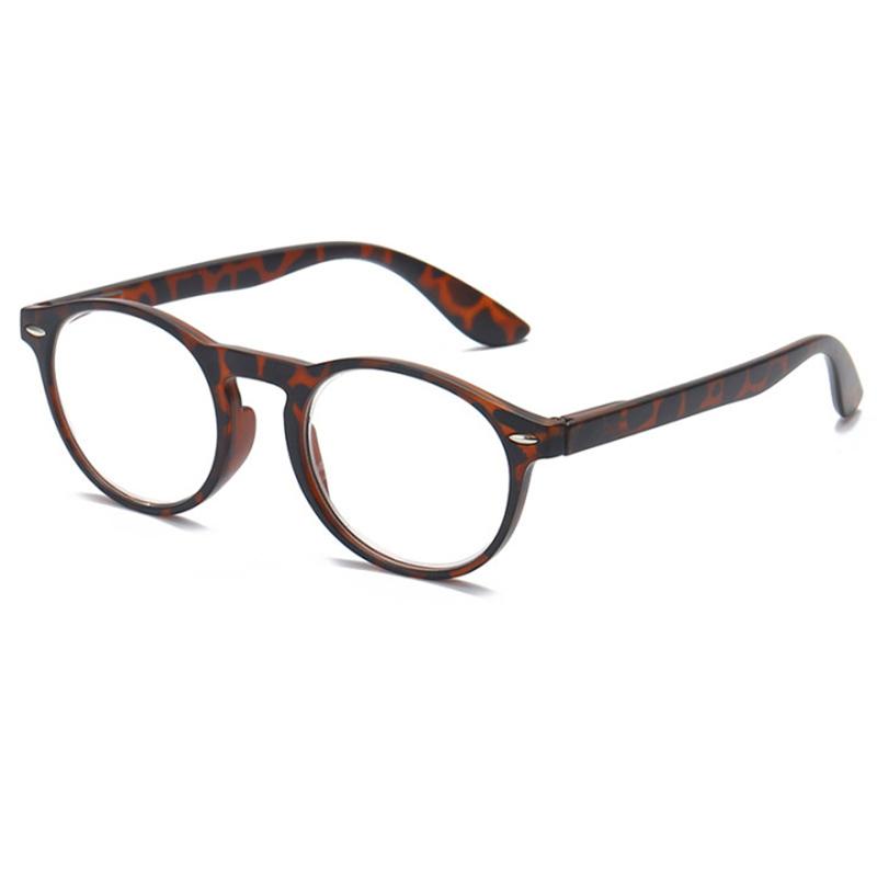 

May Flower Fashion Women S Reading Prescription Eyeglasses Men Round Shape Frame +4.0