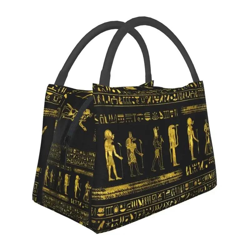 Egyptian Cat Goddess Bastet Insulated Lunch Bags for Outdoor Picnic Ancient Egypt Symbol Waterproof Thermal Cooler Lunch Box