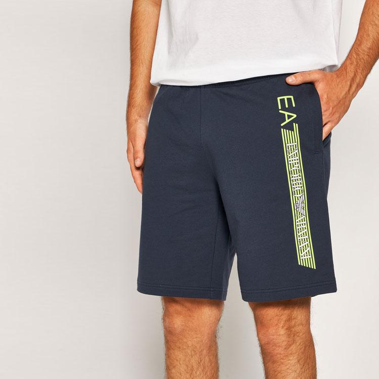 Emporio Armani EA7 Letter Print Casual Shorts Men Shorts Navy-Blue 3HPS57-PJ05Z-1554