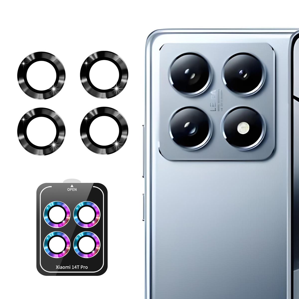 

For Xiaomi 14T Pro Camera Lens Protector ENKAY Hat-Prince Metal Ring Lens Film A