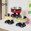 Elevated Cat Bowls Stainless Steel Pet Dish with Non-Slip Base Removable Pet Bowls for Food Water Wide Shallow Cat Dish