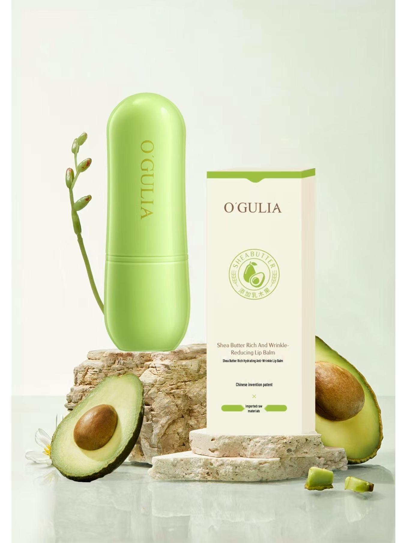 Agulia Anti-Wrinkle Shea Butter Lip Balm for Hydrating & Moisturizing Dry Lips 3.5g per Stick
