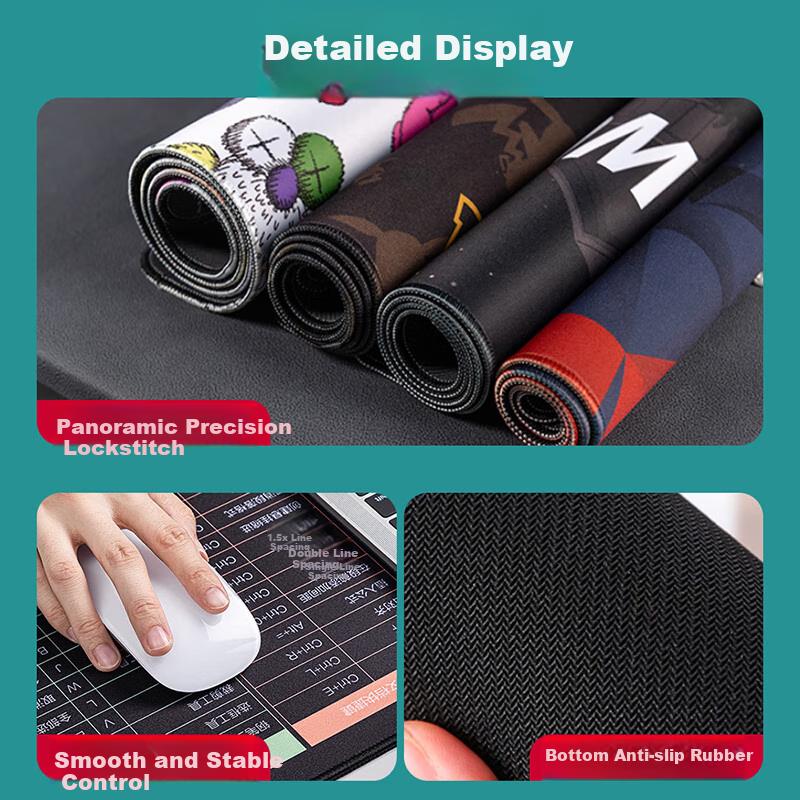 Large Mouse Pad for Office, Creative Desk Mat with Locked Edges, Non-Slip, Washable Keyboard Computer Pad 900*400mm for Self-Discipline