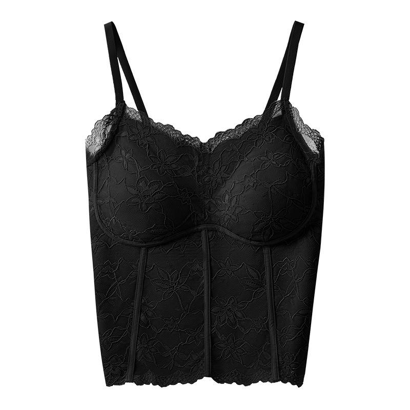 Женский корректирующий топ-камисоль с кружевом и поддержкой спины 2XL (130-150 Jin)