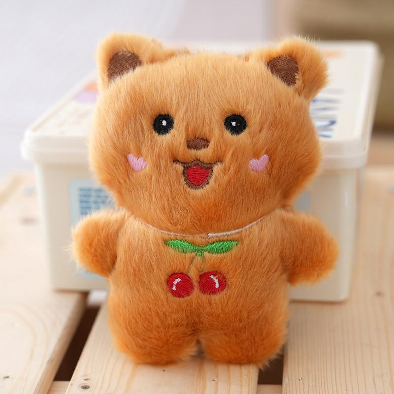 Plush Bear Keychain With Cute Print For Bag Decor And Gift For All Ages