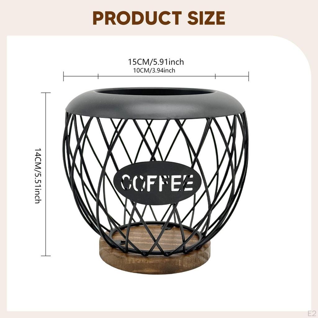 Coffee Capsule Organizer, Metal Container for Home And Cafe Use