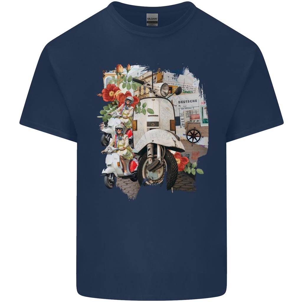 Scooter Colage MOD Culture Moped Bike Unisexs Light Cotton TShirt