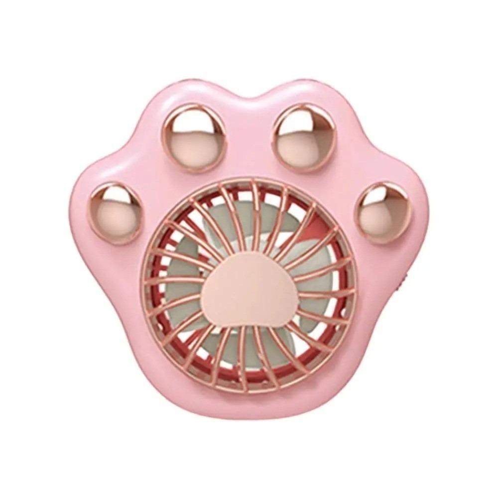 Cute With Lanyard Cat Paw Fan Rechargeable Summer Gift Mini Handheld Fan Desk Fan Travel