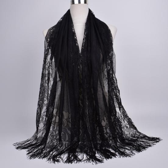 Women Chiffon Prayer Shawl Solid Color Versatile Turban Beach Towel