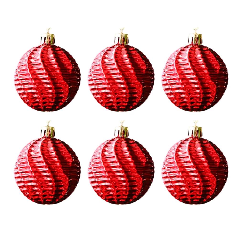 6CM Transparent Electroplated Plastic Christmas Ball Ornaments Set Hanging Decor Suitable For Holiday Tree And Party Decoration