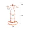 2 in 1 Wine Rack Stemware Storage And Display 6 Glasses Bottle Unique Iron Goblet Drying