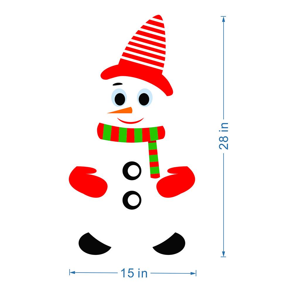 DIY Christmas Snowman Expression Magnetic Waterproof Sticker for Fridge, Garage Door, or Wall Decoration