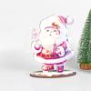 2pcs Cartoon Christmas Statue Figurine Handmade Christmas Sign Desktop Centerpieces  Cabinet