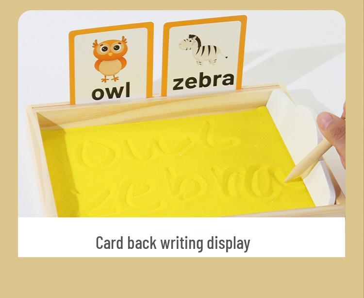 Dřevěná batolecí malba pískem a psaní vzdělávací hračka