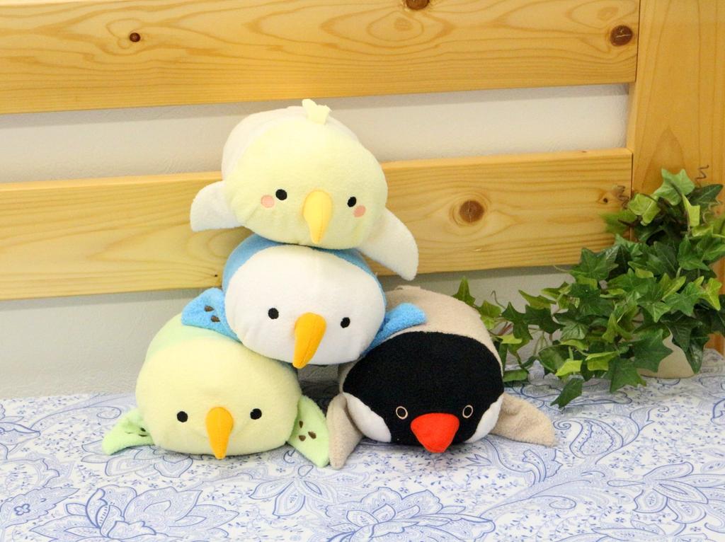 Shinada Nokkete Mame Fuku Cockatiel (M) 9 x 15 x 8 cm Plush Animal Toy MHNI-0128Y