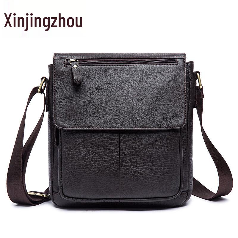 Xin Jingzhou Men s Cowhide Crossbody Shoulder Bag