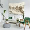 VIKAMA Tappezzeria Bandiera Elementi Artistici Tramonto Western Cowboy Americano Decorazione Parete Sfondo Divano Soggiorno