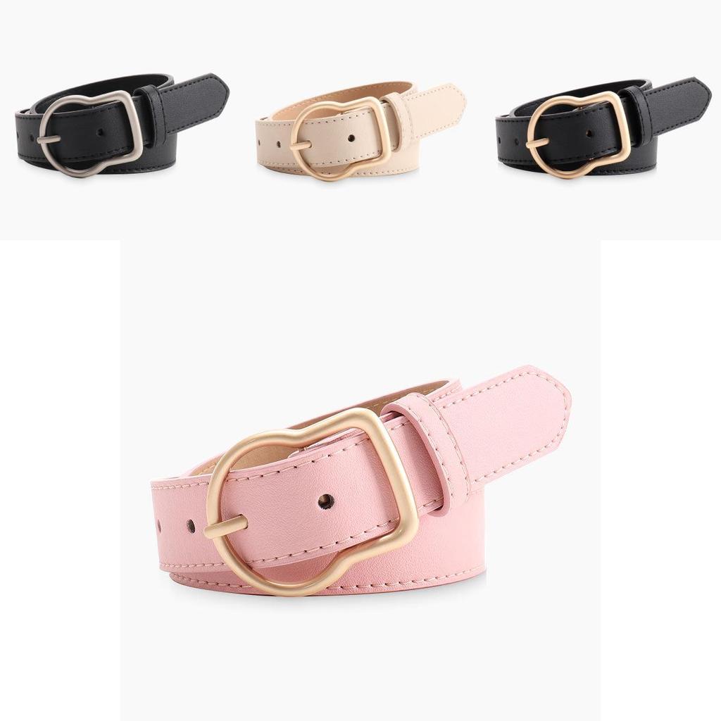 Womens Synthetic Leather Belt With Alloy Buckle And Pin Closure For Versatile Casual And Work Outfits