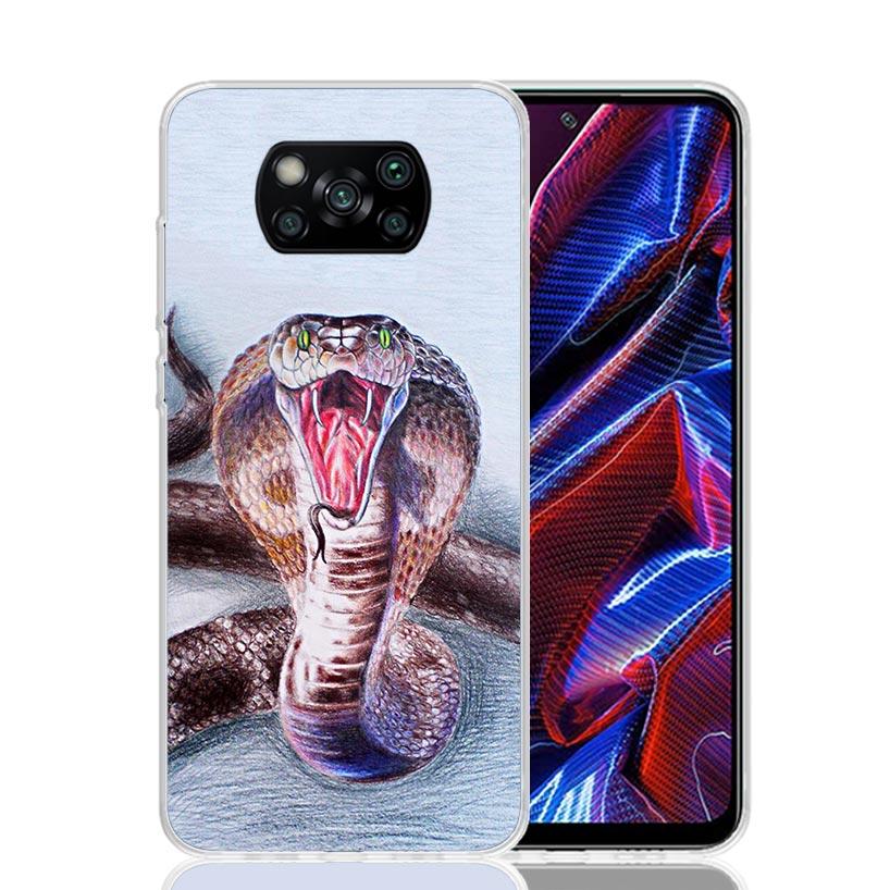 Animal Leather Snake Scales Phone Case For Xiaomi Poco F7 Ultra X7 X6 Pro X5 Redmi 15 15C 13 13C 12 12C 10 10A 10C 9 9A 9C 9T Sh