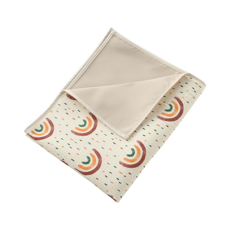 Leichte Baby-Wickelunterlage Wasserdichte Bettunterlage Atmungsaktives Wickelblatt Wasserdichte Urinunterlage Wiederverwendbare Unterlage Baumwollunterlage