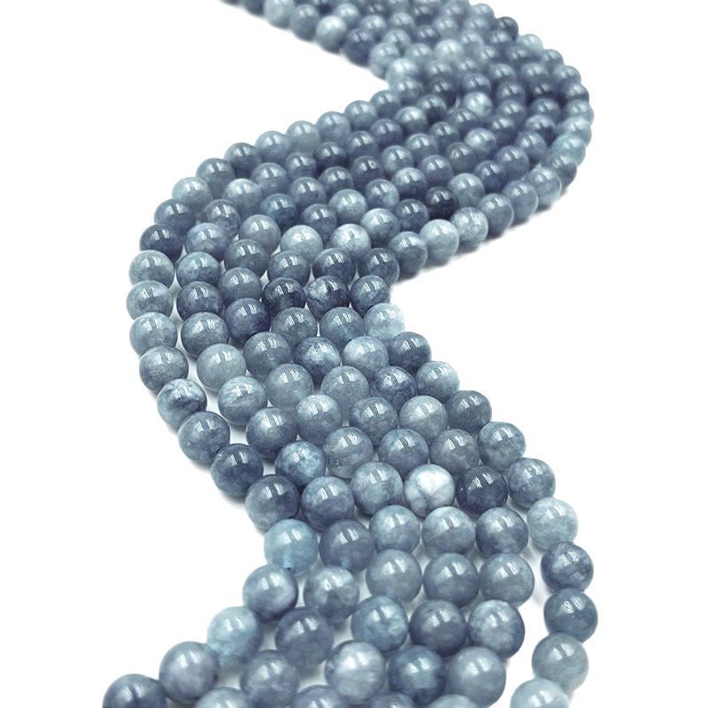 Jadeite Chalcedony Green Beads: Round Bracelet Accessories, Jade Stone Earrings, Pendants & Tassel Spacer Beads.