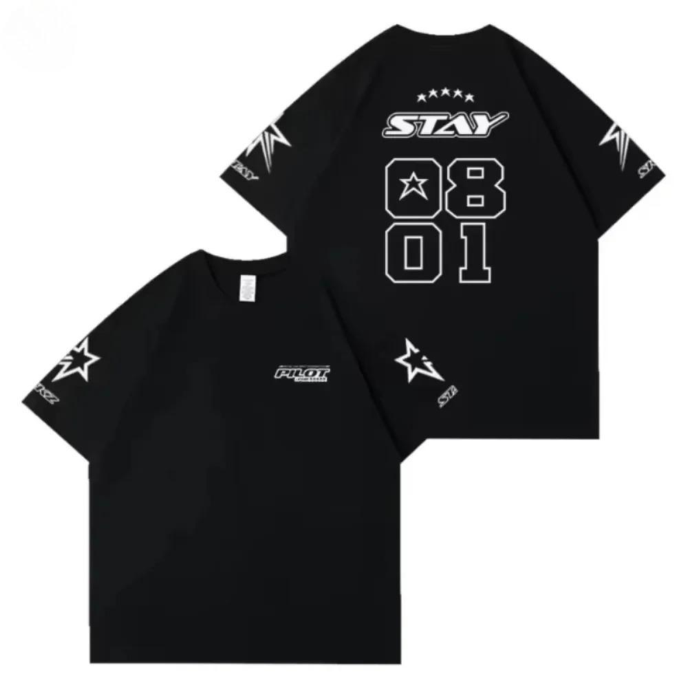2026 T-shirt Kpop Stray alla moda SKZ Uomo Donna Maglietta in Cotone Straykids Seungmin FELIX HYUNJIN JEONGIN MINHO Maglietta a Maniche Corte