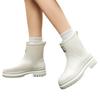 Women's Non-Slip Mid-Calf Waterproof Fashion Rain Boots for Kitchen and Car Wash Use