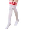 Academy Style Women's Striped Knee-High Cotton Socks - Three Stripes, Perfect for Dance Performance