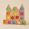 Holz- und Acryl-Baustein-Set Bunt Transparent