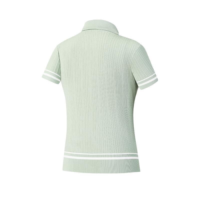 Fila Tennis Fashion Simple Classic Retro Tennis Sports Casual Versatile Comfortable Striped Knitted Short Sleeve Top Women Tops A11W623401FGN