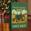 John Deere Advent Calendar 2025, 2D Flat Acrylic Farm Equipment Collection with 24 Tractor Ornaments, Vintage Design Toy for Kids Xmas Birthday Gift