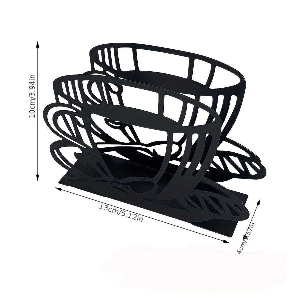 1pc Black Napkin Holder, Room Decors, Stainless Steel Standing Napkin Dispenser Coffee Holders For Paper Kitchen