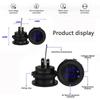 Kebidumei Car Round Temperature Voltmeter 12-24V Auto Voltage Meter Display Digital Measurement Car Motorcycle Boat Thermometer