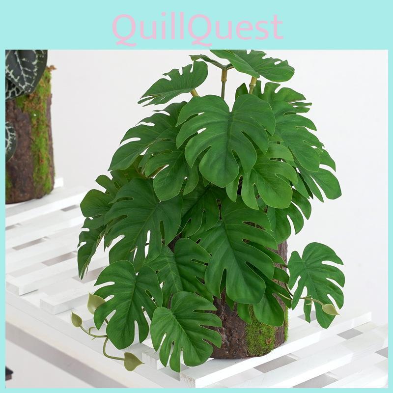 Artificial Monstera Deliciosa Green Plant For Home Decor And Photography Props