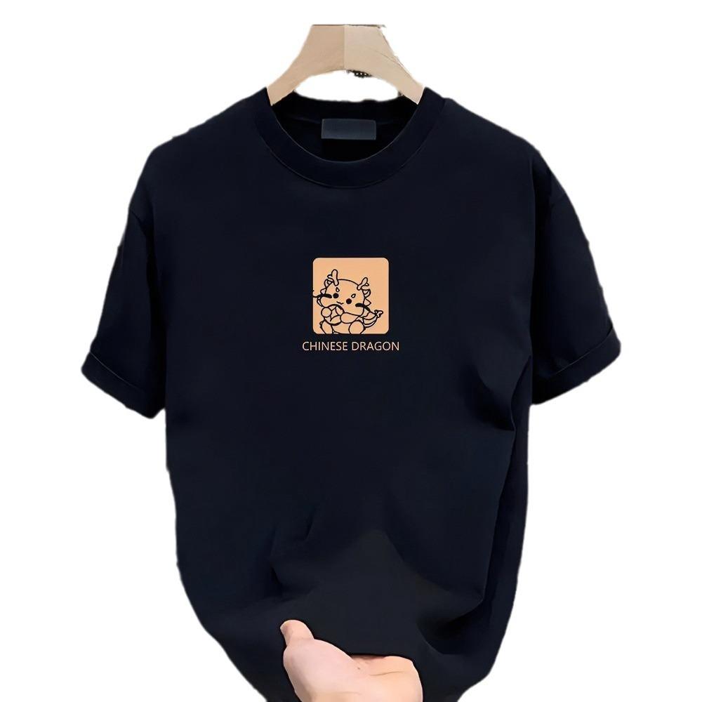 High-End American Heavy Cotton Short-Sleeved T-Shirt Men'S Trendy Brand Street Loose Top And Shirt Men'S