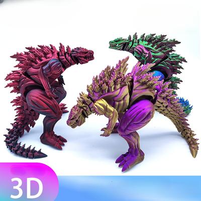 3D Tištěný Svalový Godzilla Dinosaurus Pohyblivý Kloub Kreativní Model Figurka pro Chlapce Jako Dárek Dekorace