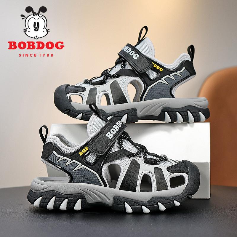Babu bean children's shoes summer sandals bag head soft sole medium and older children's shoes 2025 summer new boys beach shoes
