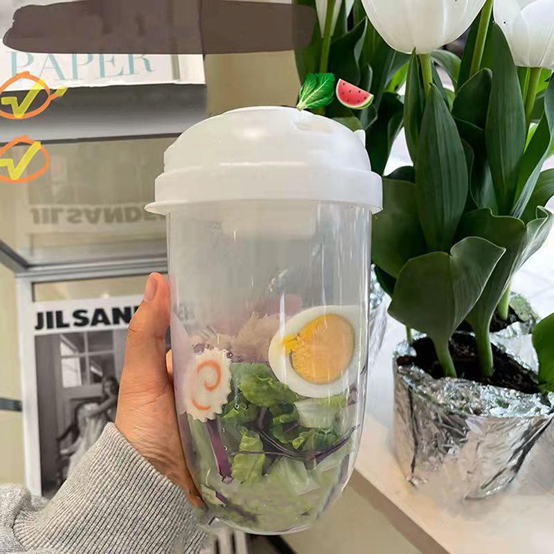 

Портативный завтрак, овсянка, хлопья, орехи, йогурт, салат, чашка, набор контейнеров с вилкой, чашка для соуса с крышкой, миска для еды Bento, кухонный ланч-бокс белый