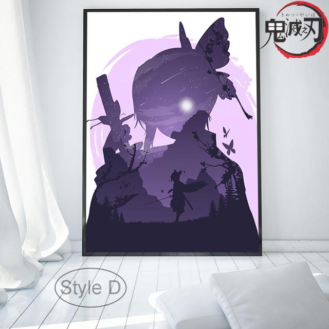 Anime Demon Slayer Poster Wall Art Canvas Painting Tanjirou Inosuke Zenitsu Print Picture Home Bedroom Living Room Decor Cuadros
