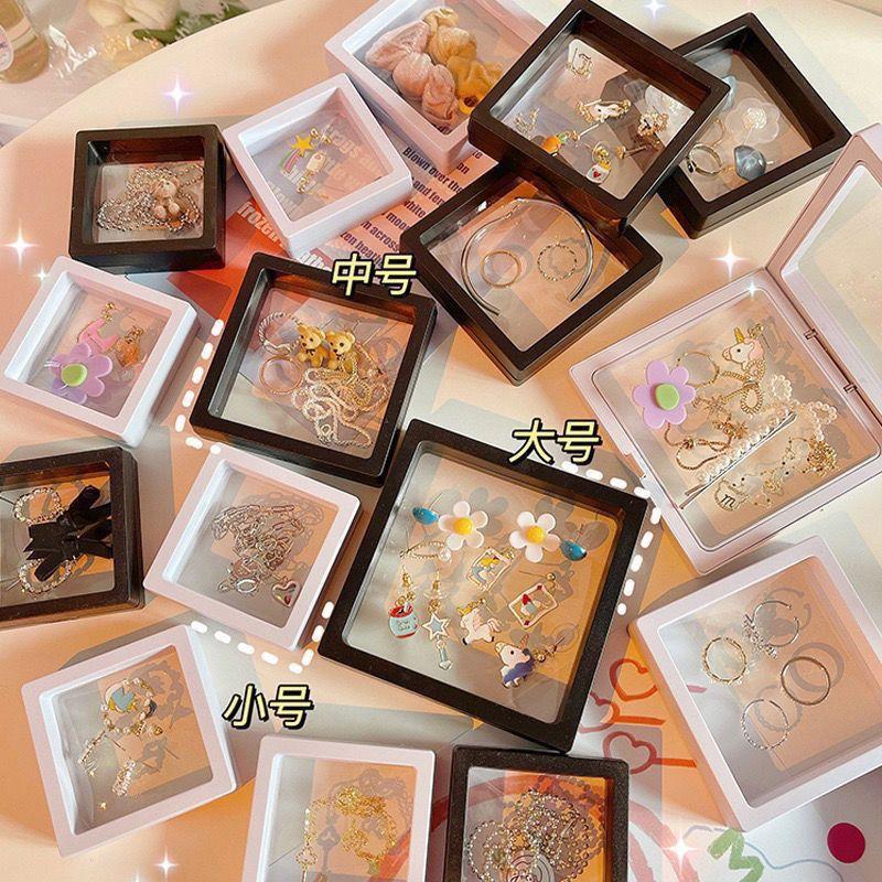 Jewelry storage box, earrings, necklace, ring, watch, antioxidant and dustproof portable carry-on belt, recommended by Ouyang Nana