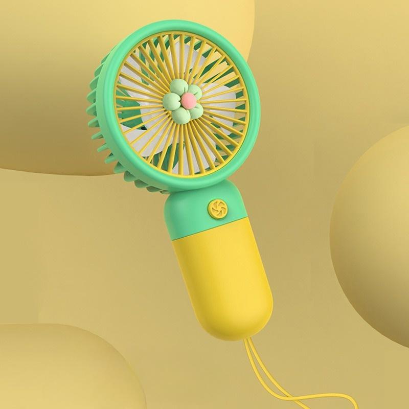 Summer Mini Fan Portable Handheld Fan Cartoon Cute Student Desktop USB Charging Fruit Multiple styles and colors Fan