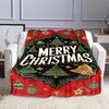 Merry Christmas Decorative Blanket Patterned flannel blanket perfect for the bedroom living room, sofa, or a little nap