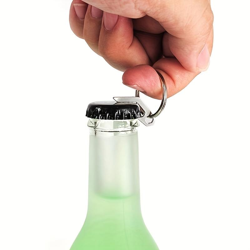 2Pcs Titanium Alloy Folding Bottle Opener & Corkscrew - Compact, Durable Design for Camping, Outdoor Adventures & Everyday Kitchen Use
