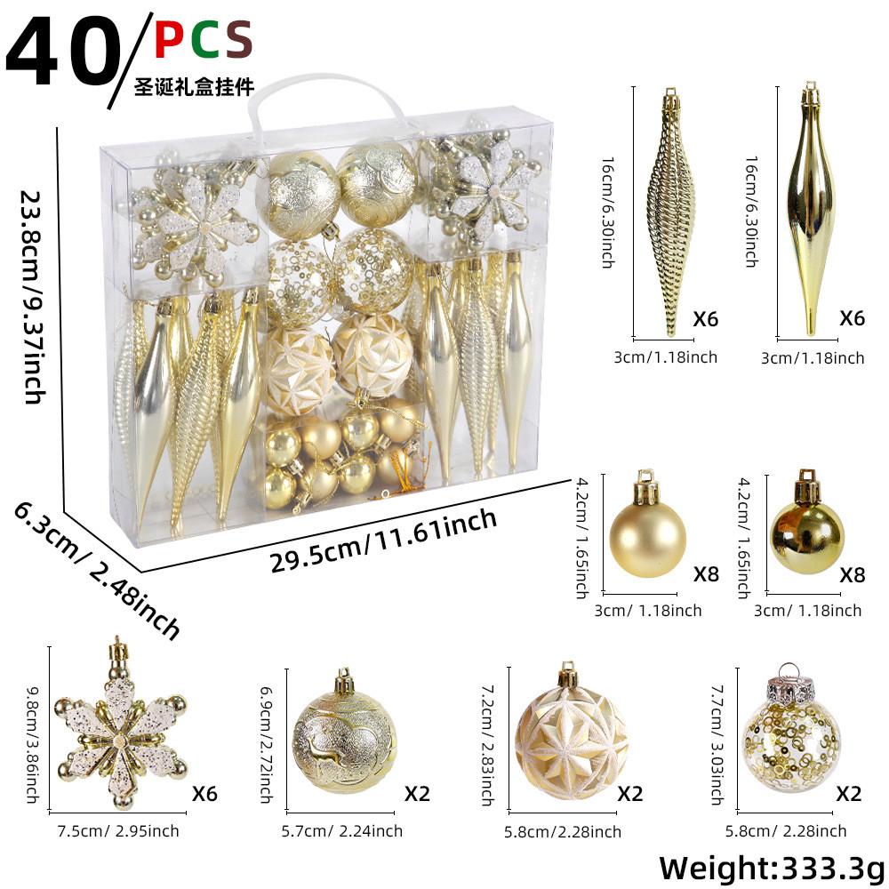 Pvc Versatile Christmas Hanging Ornaments Gift Set For Stylish Holiday Arrangements Home